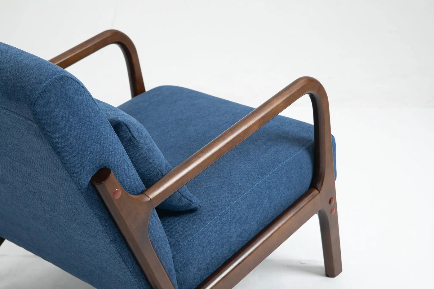 Mid Century Modern Accent Chair with Solid Wood Frame by HouseOfZazla