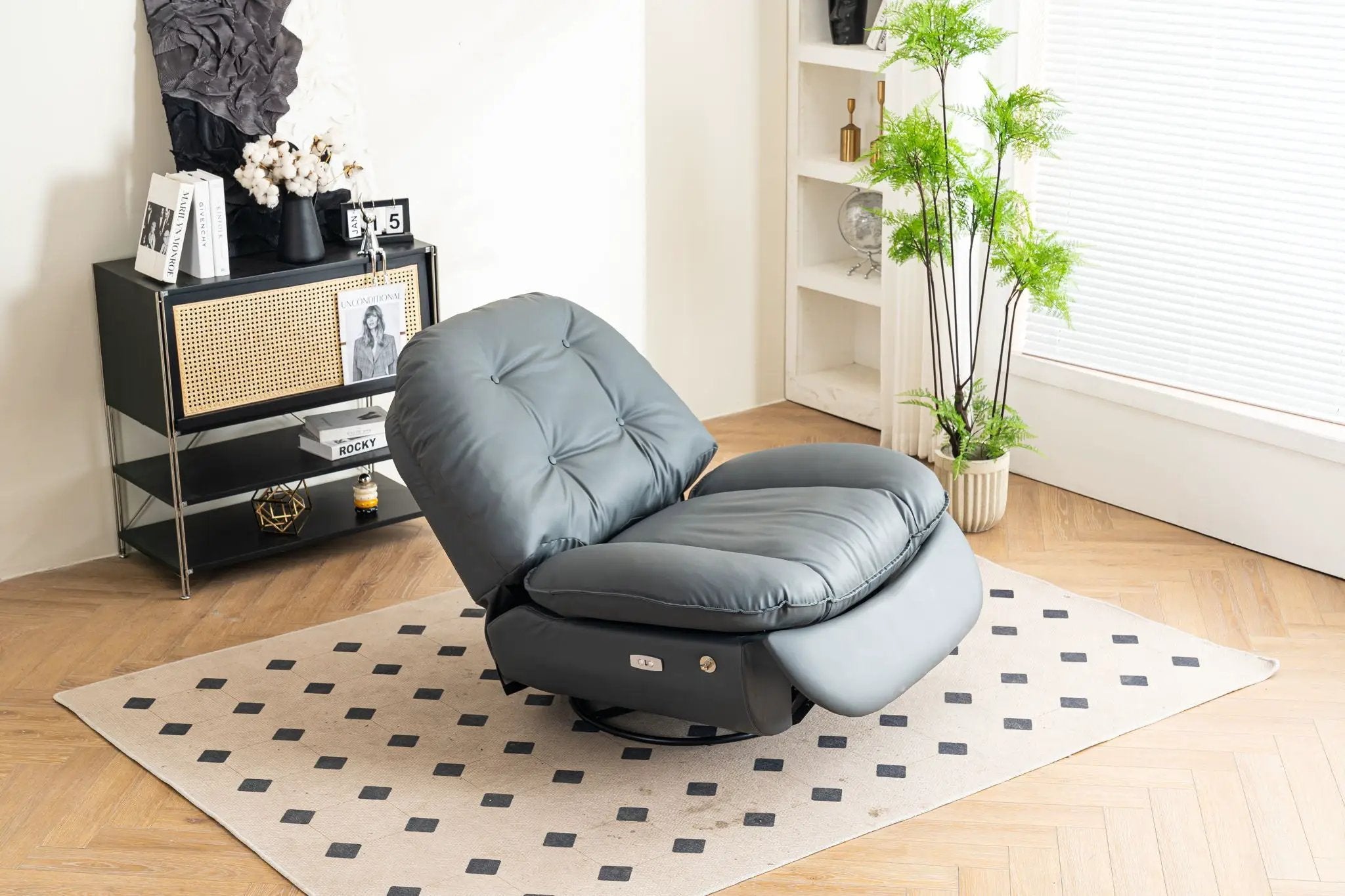Power Recliner Swivel Glider USB Charger With tooth Music Player, Sleep, Working, Game And Leisure by Unique Piece Furniture