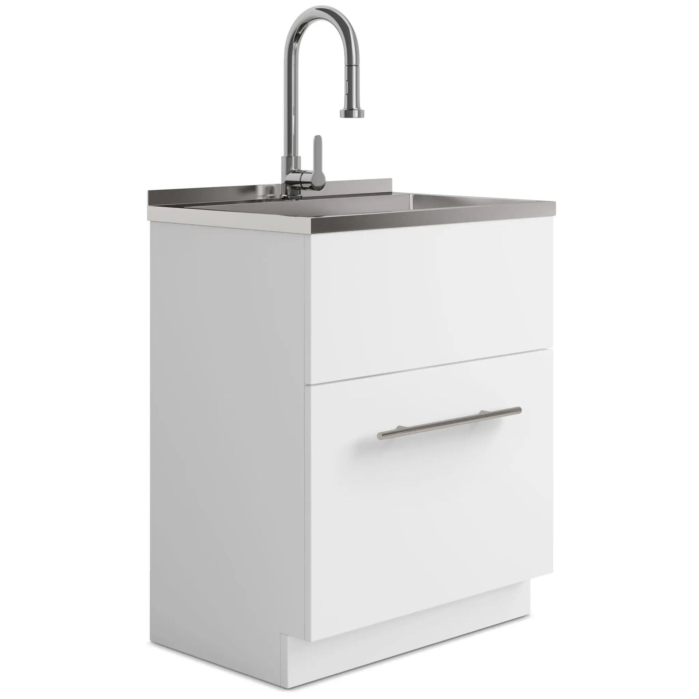 Metro - Laundry Cabinet & Faucet And Stainless Steel Sink by HouseOfZazla