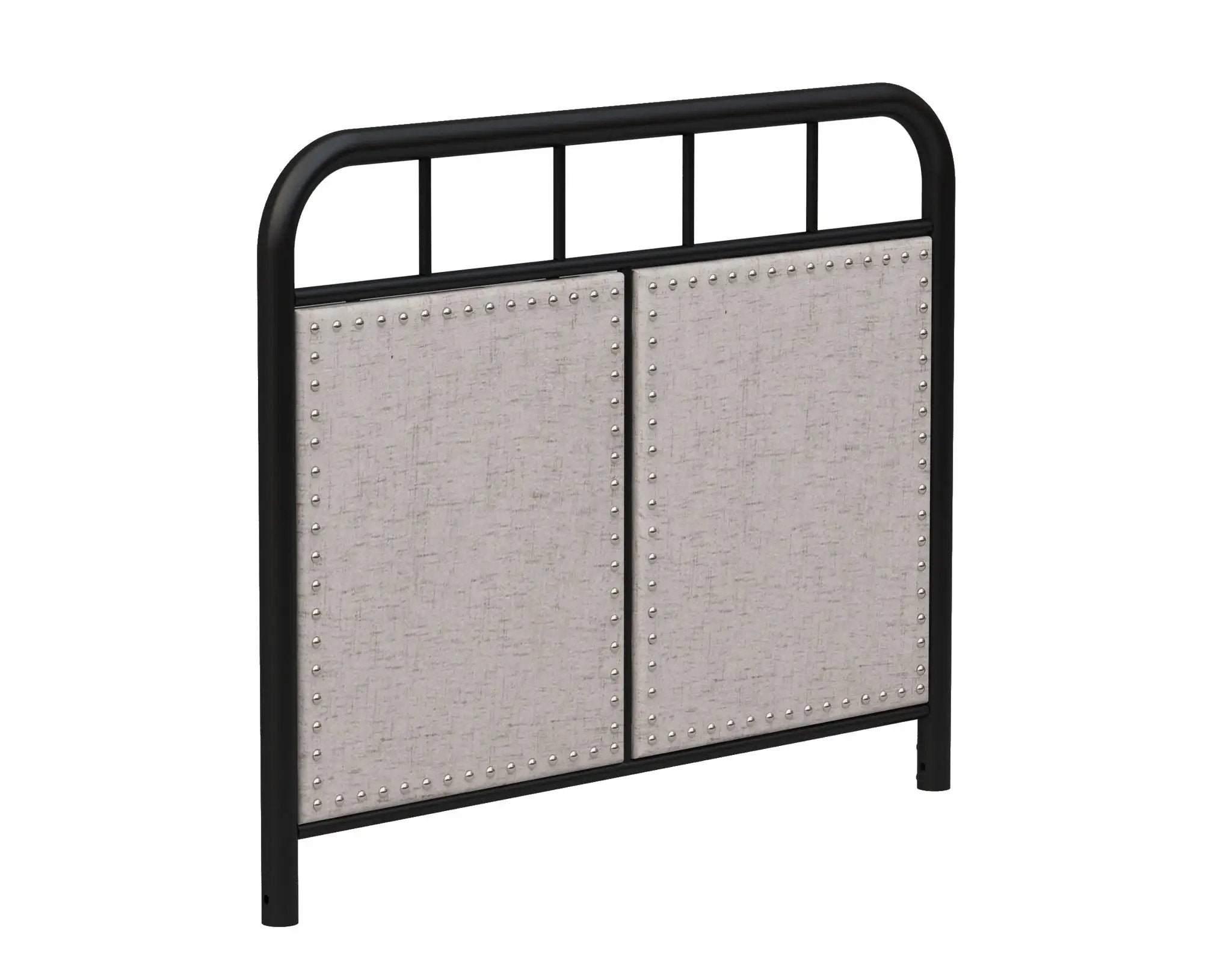 Twin Size Linen Upholstered Platform Metal Bed Frame With Fabric Headboard And Footboard - Brown by HouseOfZazla