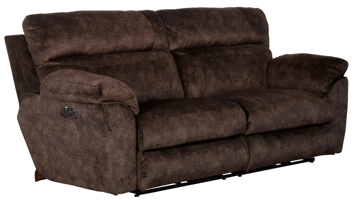 Sedona - Power Hdrst With Lumbar Lay Flat Reclining Console Loveseat With Storage & Cupholders by Unique Piece Furniture