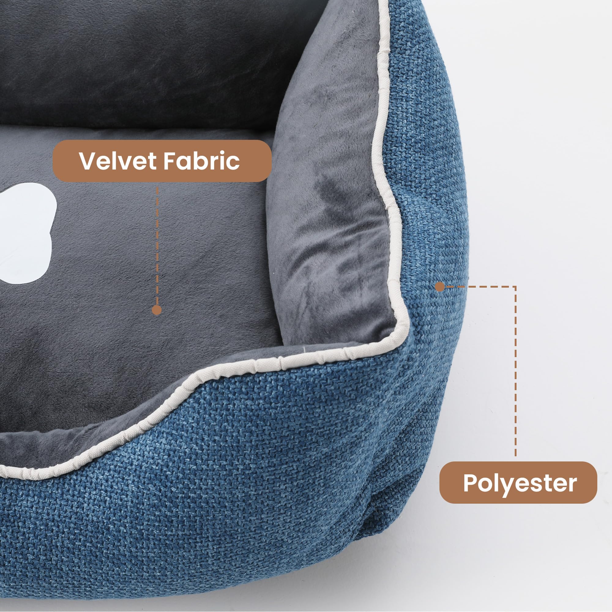 Small Dog Bed with Anti-Slip Bottom and Washable Cover by HouseOfZazla