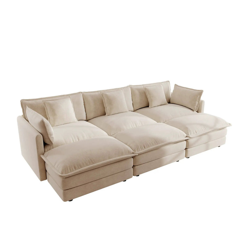 Comfortable Deep Seat Reversible Modular 3 Seater Sectional Sofa by HouseOfZazla