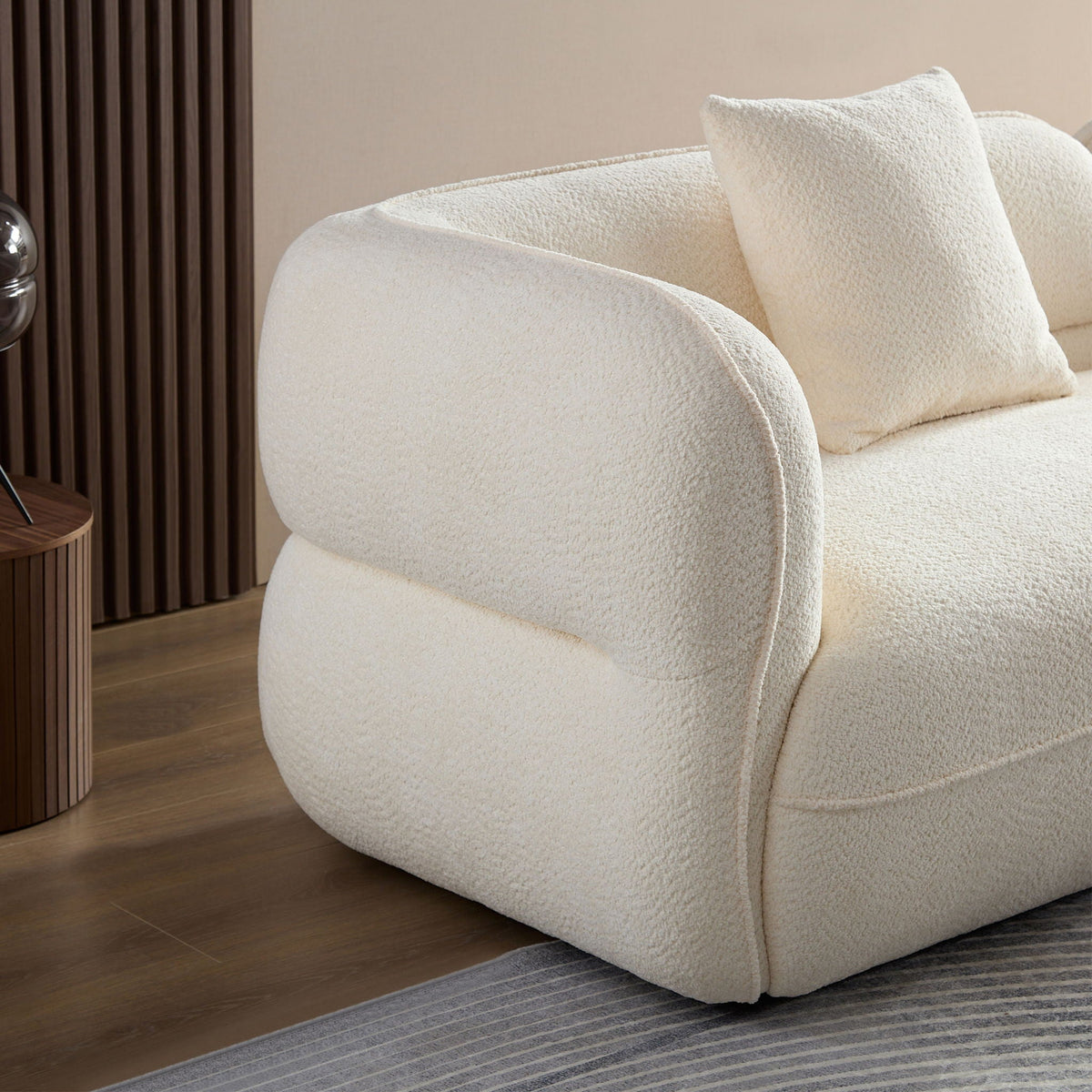 Sectional Sofa with Durable Fabric and Solid Wood Frame - Dark Brown or White, photo 13 of 30