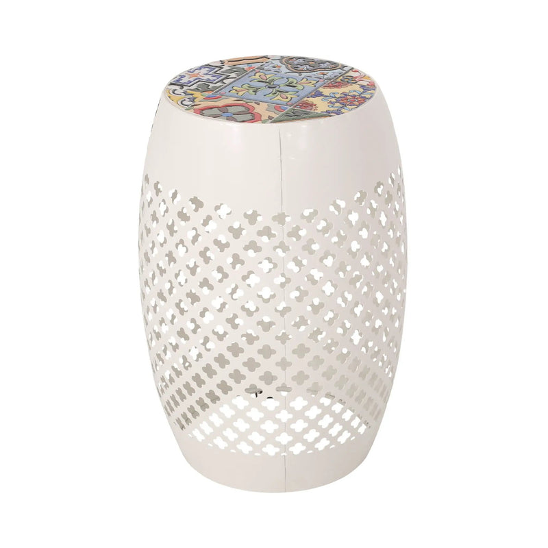 Roswell Outdoor Side Table With Mosaic Tile Top by HouseOfZazla
