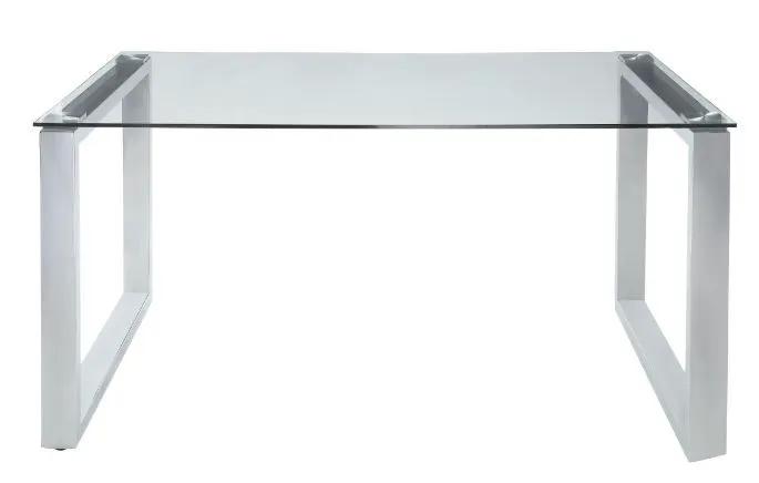 Abraham - Dining Table - Clear Glass Top & Chrome by Unique Piece Furniture