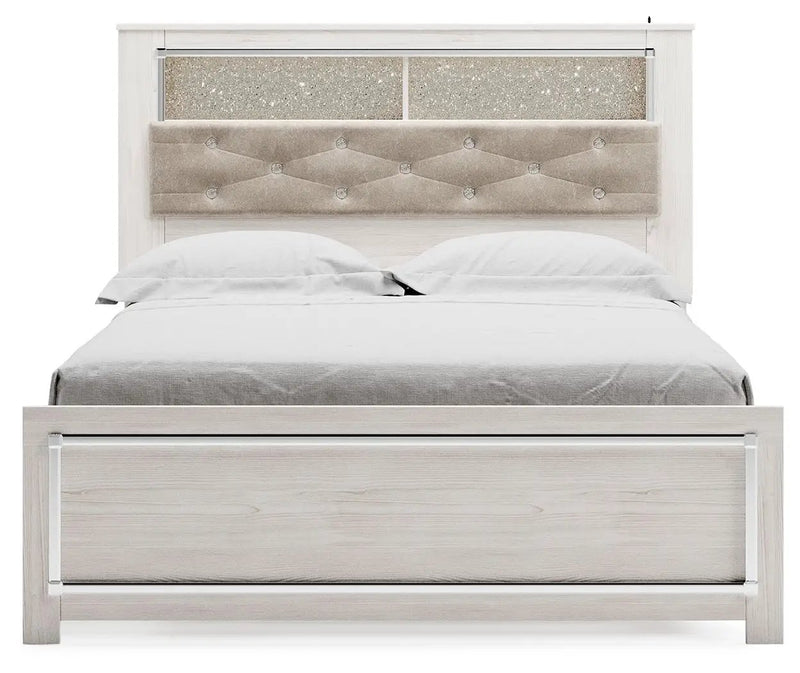 Altyra - Queen Panel Bookcase Bed With Roll Slats - White by Unique Piece Furniture
