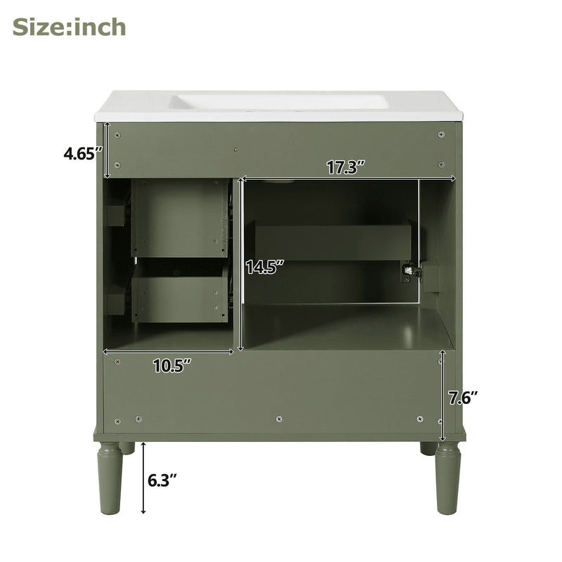 Traditional Bathroom Vanity Set With Soft Close Doors