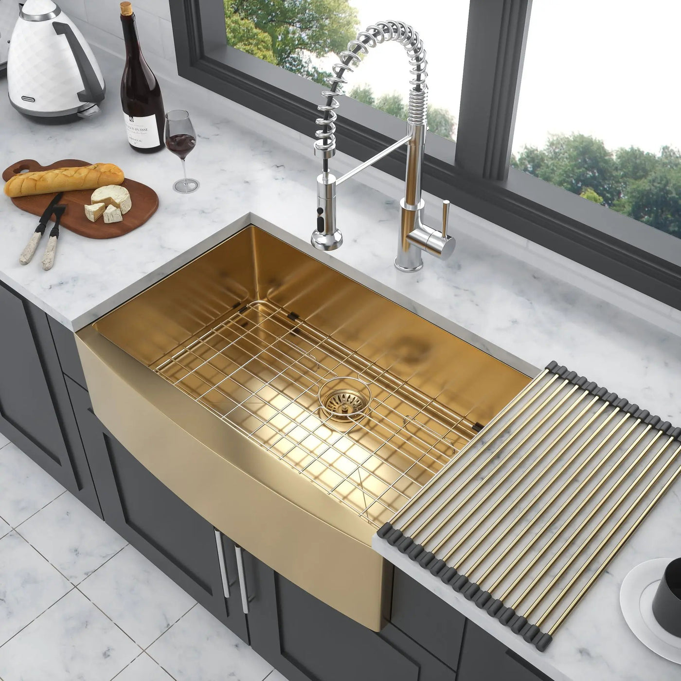 Farmhouse Kitchen Sink, Stainless Steel, Apron Front by HouseOfZazla