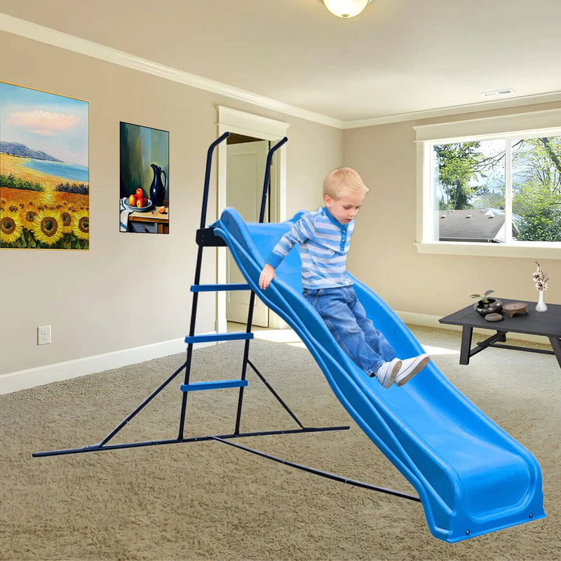 Xsl003 2.2M Kids Plastic Slide Indoor Freestanding Playground Equipment Children Plastic Slide Kids Indoor Slide - Blue by HouseOfZazla