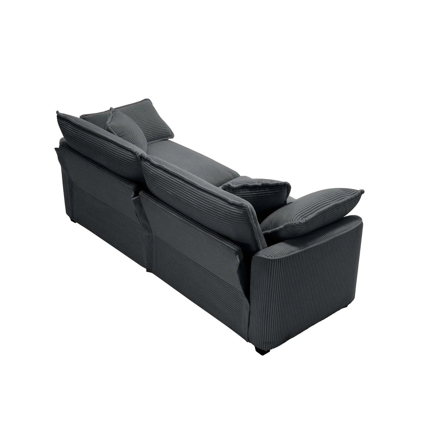 Modern 2 Seater With 4 Pillows, Upholstered Deep Seating Loveseat by HouseOfZazla