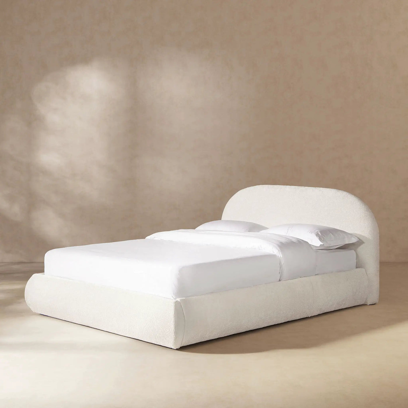 Archie Puffy Grounded - Upholstered Platform Bed by HouseOfZazla
