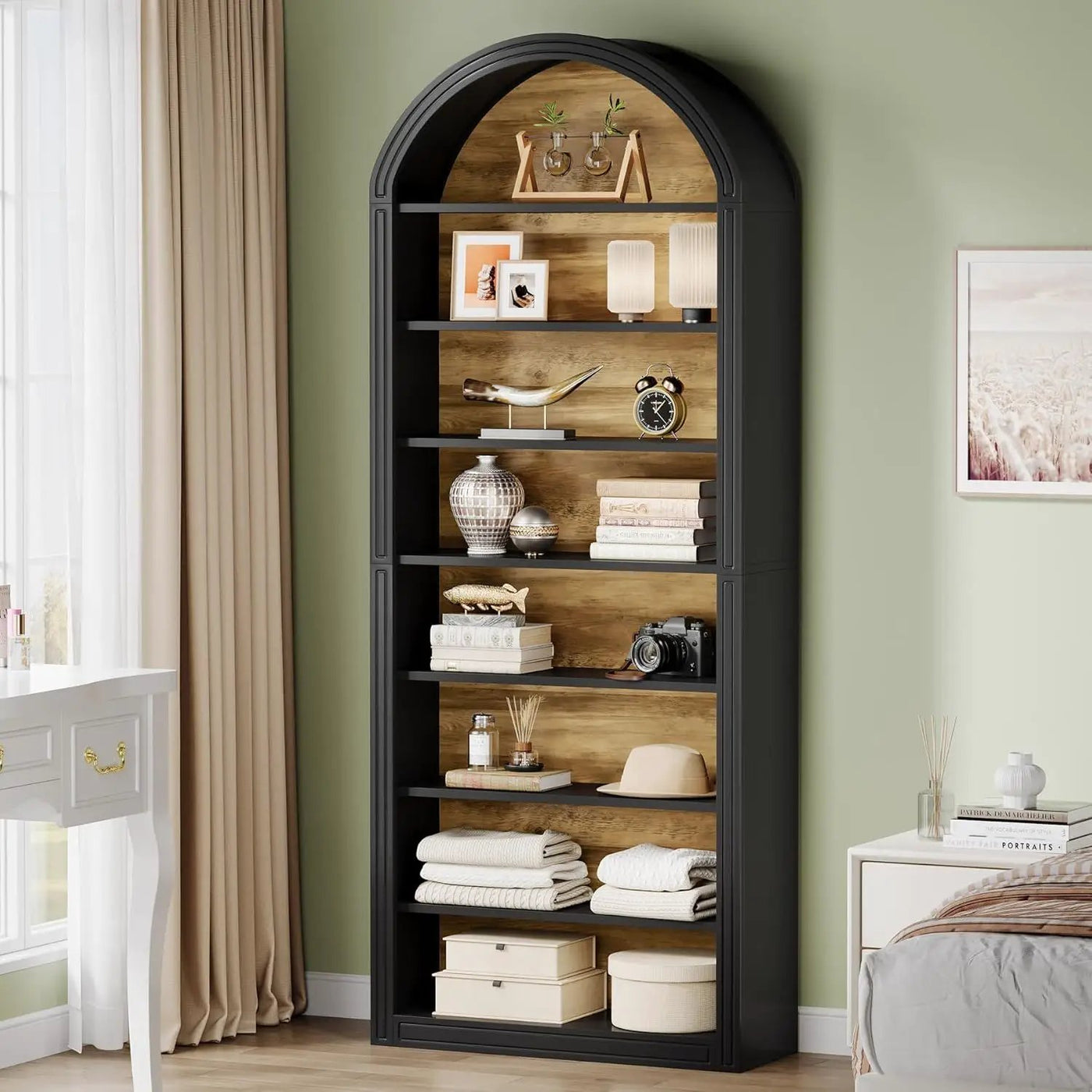 8 Tier Arched Open Display Shelving Unit For Living Room by HouseOfZazla