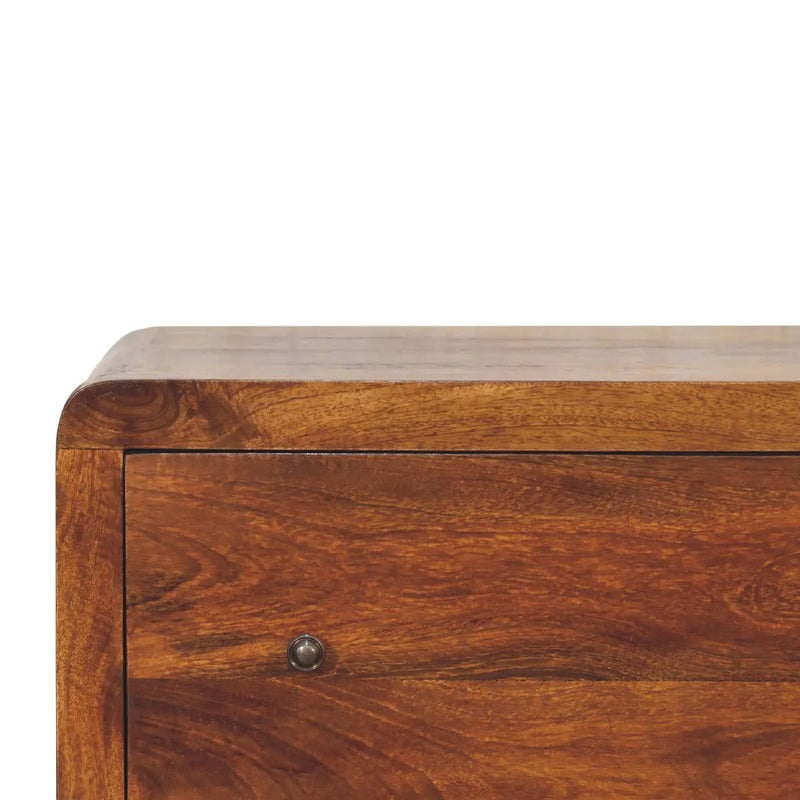 Solid Wood Aspen Chest, 3-Drawers, Chestnut by HouseOfZazla