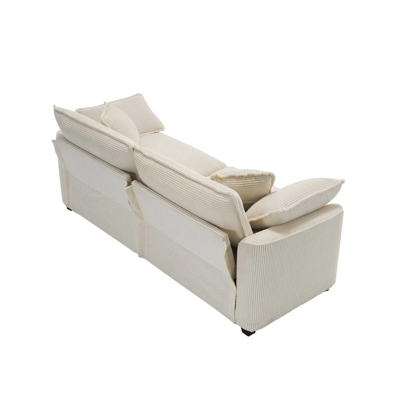 Modern 2 Seater With 4 Pillows, Upholstered Deep Seating Loveseat by HouseOfZazla