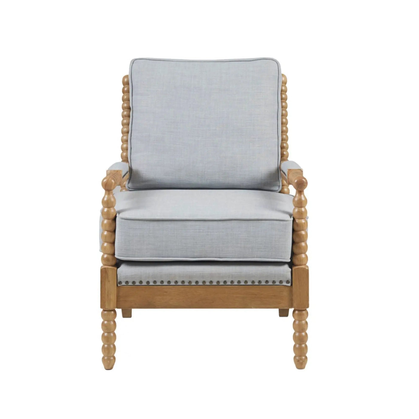 Arm Chair With Open Back Spindle Design, Padded Armrests by Unique Piece Furniture