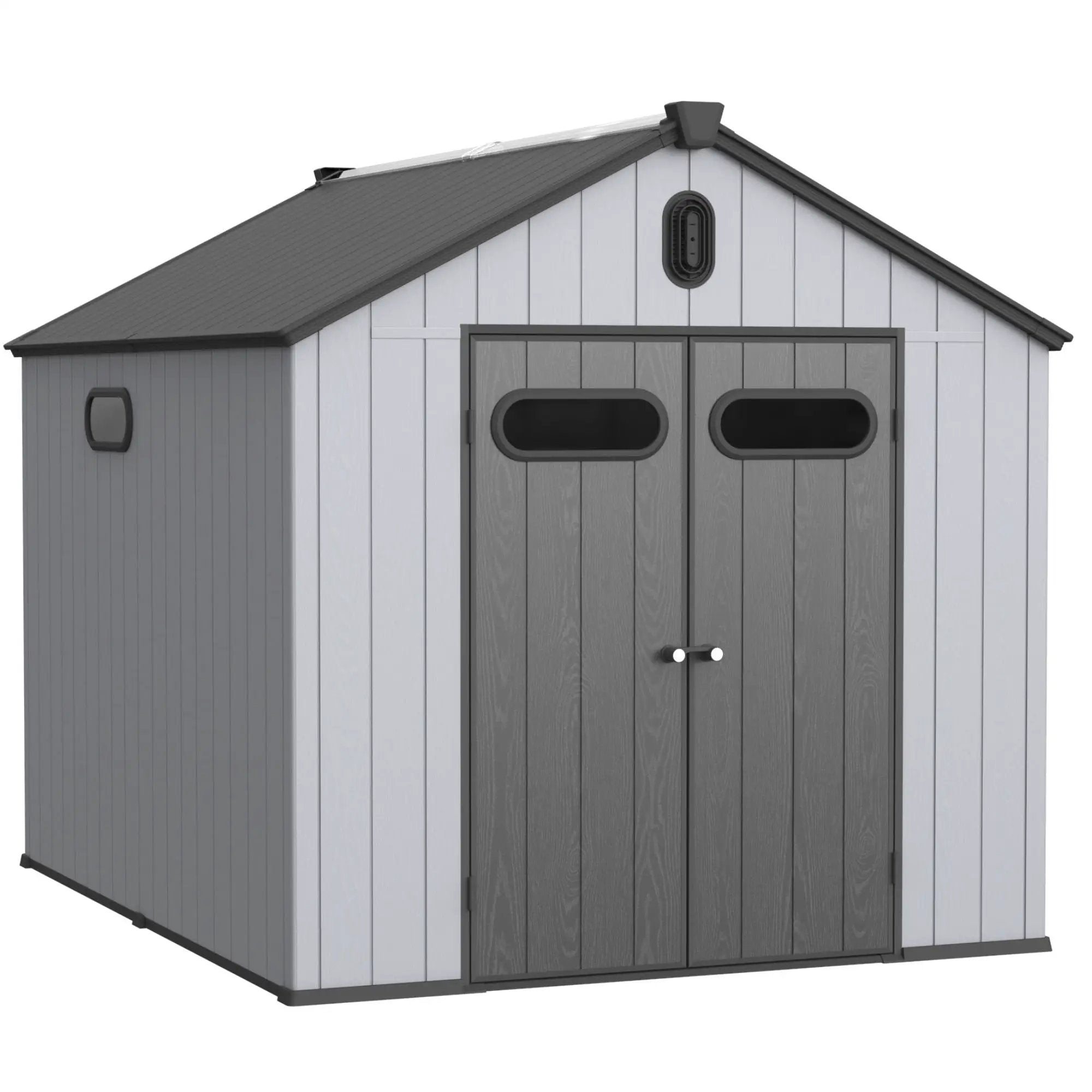 Resin Plastic Storage Shed For Backyard Garden With Spire Tool Storage by HouseOfZazla