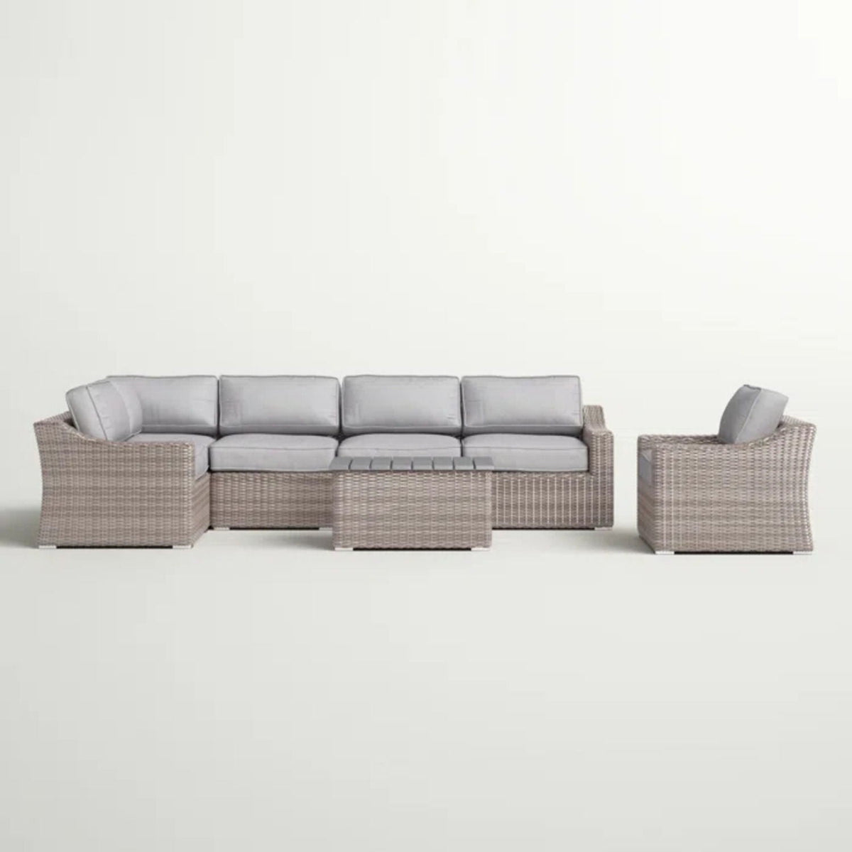Stylish Sofa Seating Group With Cushions - Multiple Set Options, Dark Gray, Gray, or Dark Brown