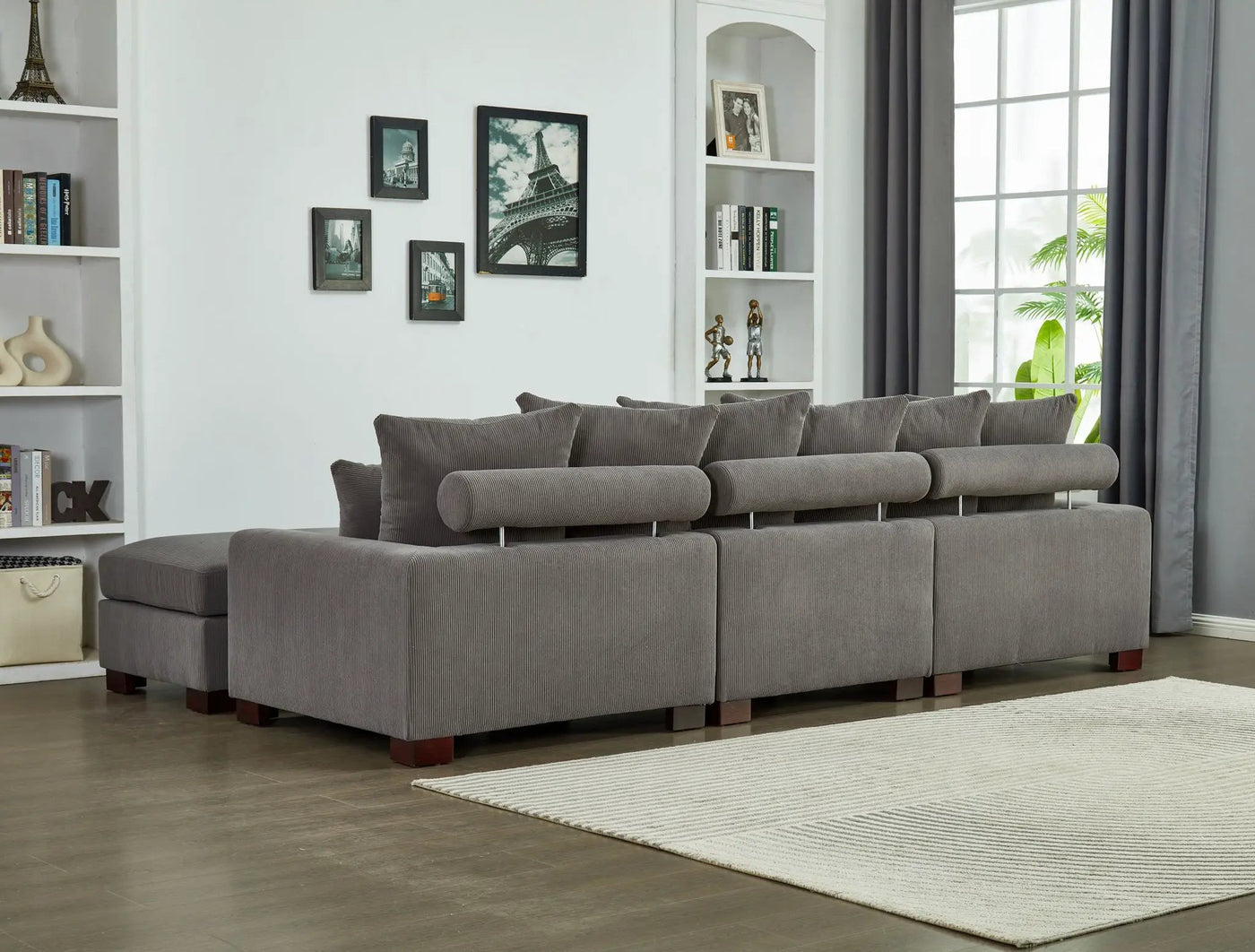 5 Seater Oversized Convertible L & U Shaped Couch by HouseOfZazla