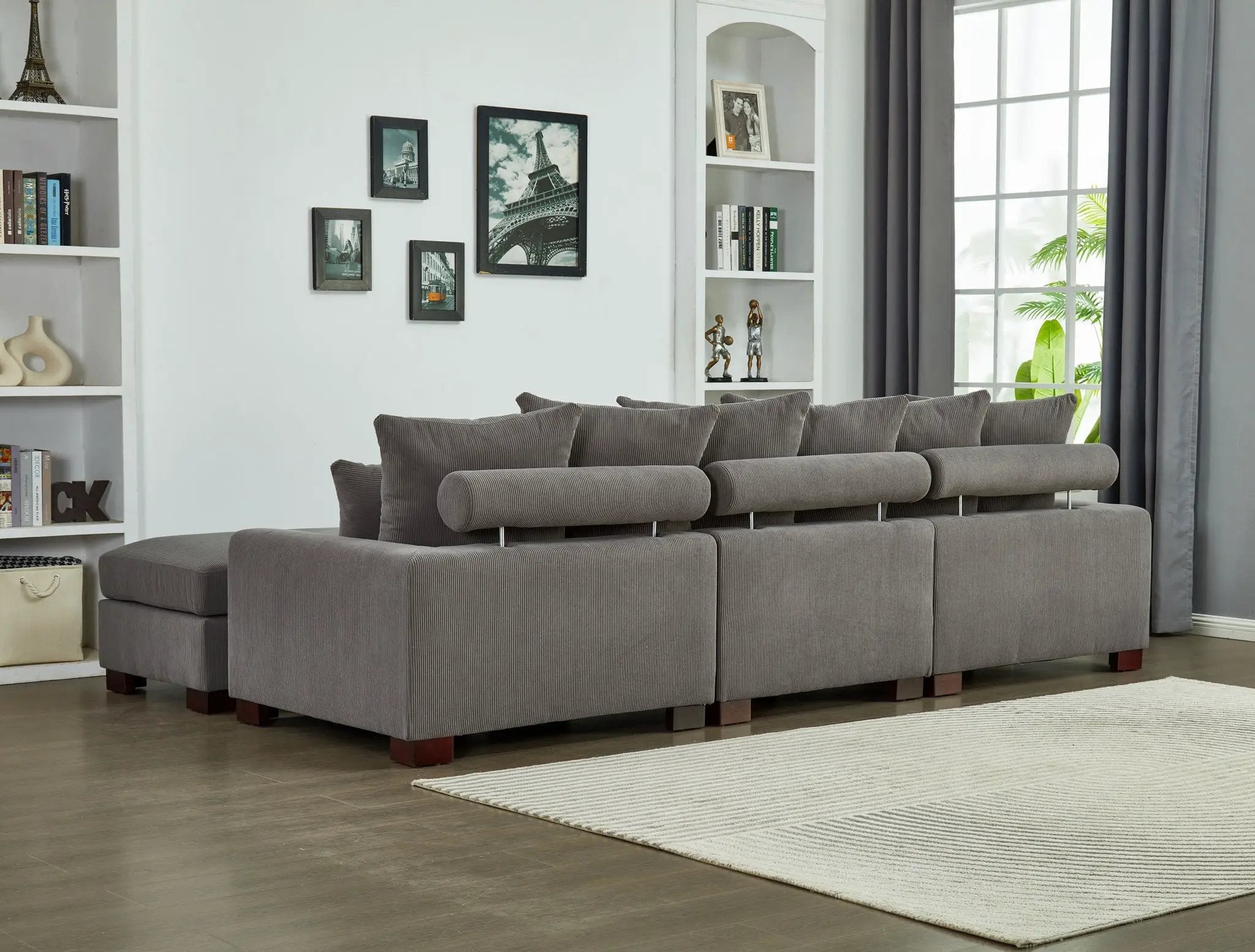 5 Seater Oversized Convertible L & U Shaped Couch by HouseOfZazla