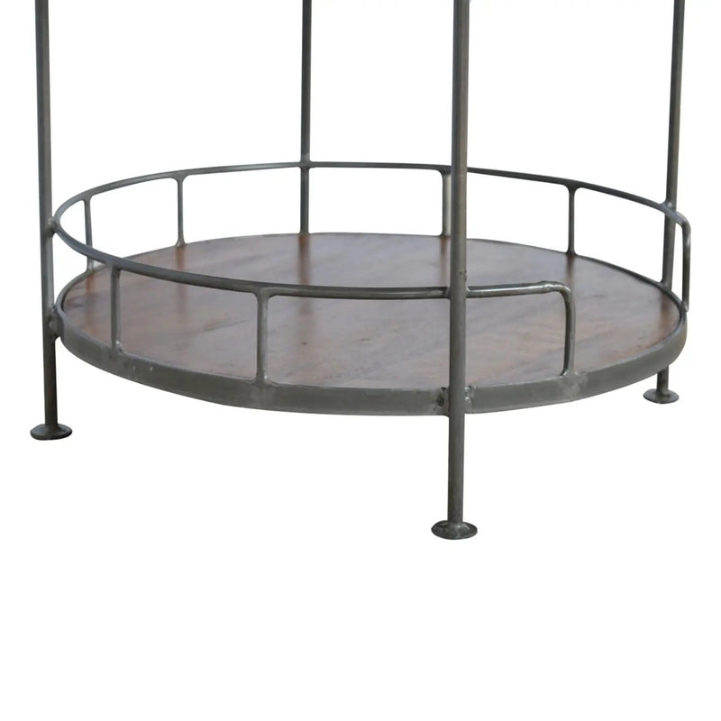 Round Butler Tray Table - Chestnut by HouseOfZazla