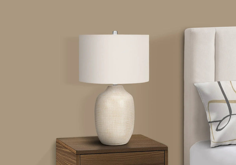 Table Lamp, Lighting, Ceramic, Contemporary - Cream by Unique Piece Furniture