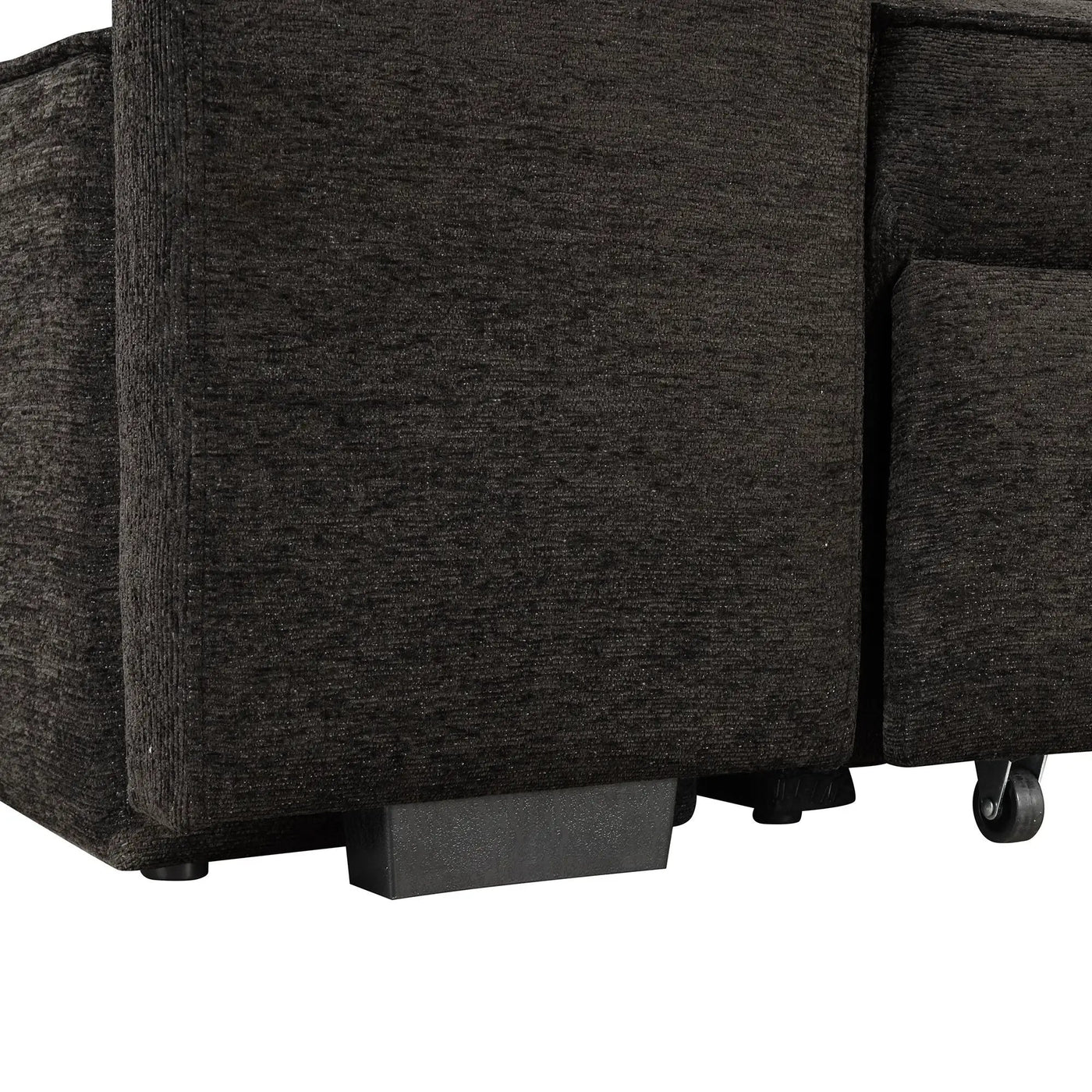 Modern L-Shape 3 Seat Reversible Sectional Couch, Pull Out Sleeper Sofa With Storage Chaise And 2 Stools For Living Room Furniture Set by HouseOfZazla