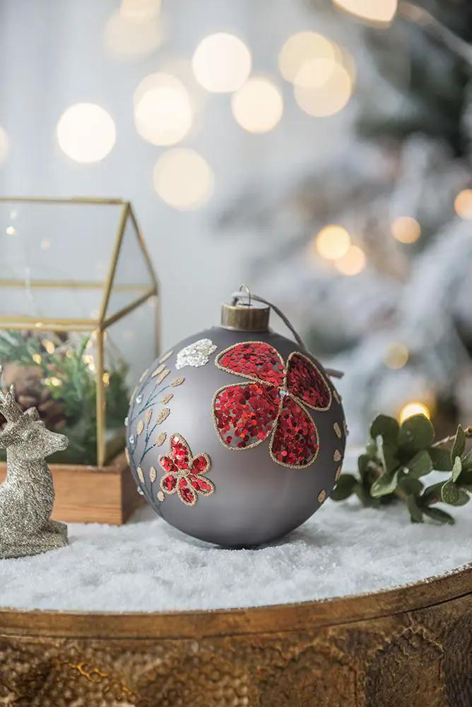 Glass Decorative Hanging Ball Christmas Tree Ornaments For Holiday Party Decorations by HouseOfZazla