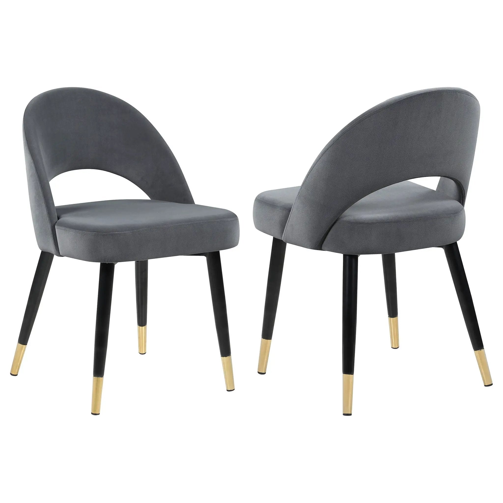 Lindsey Upholstered Dining Side Chair Grey (Set of 2) by Unique Piece Furniture