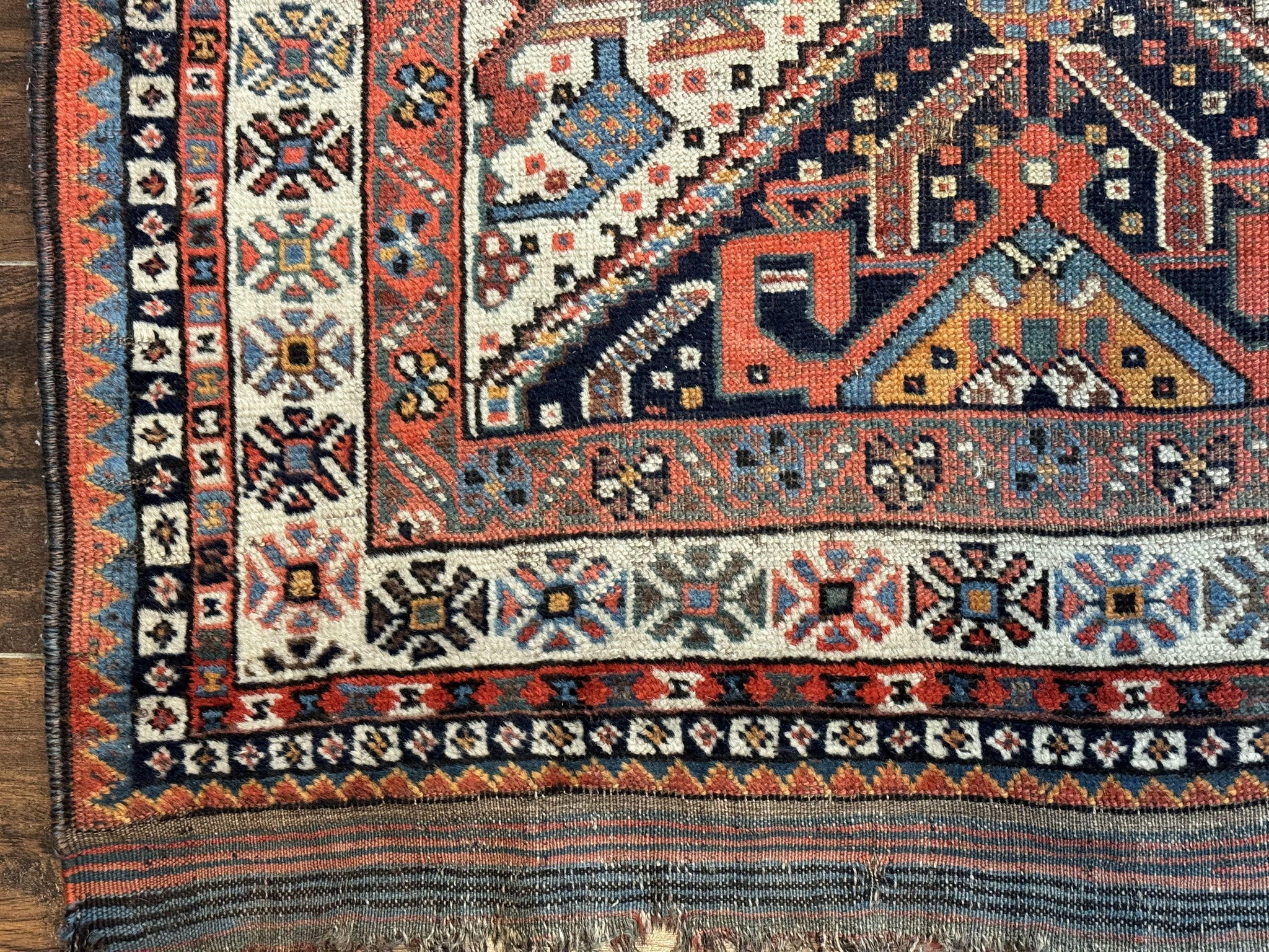 Antique Persian Qashqai Rug 5x8, Persian Tribal Rug, Khamseh Rug by Jewel Rugs