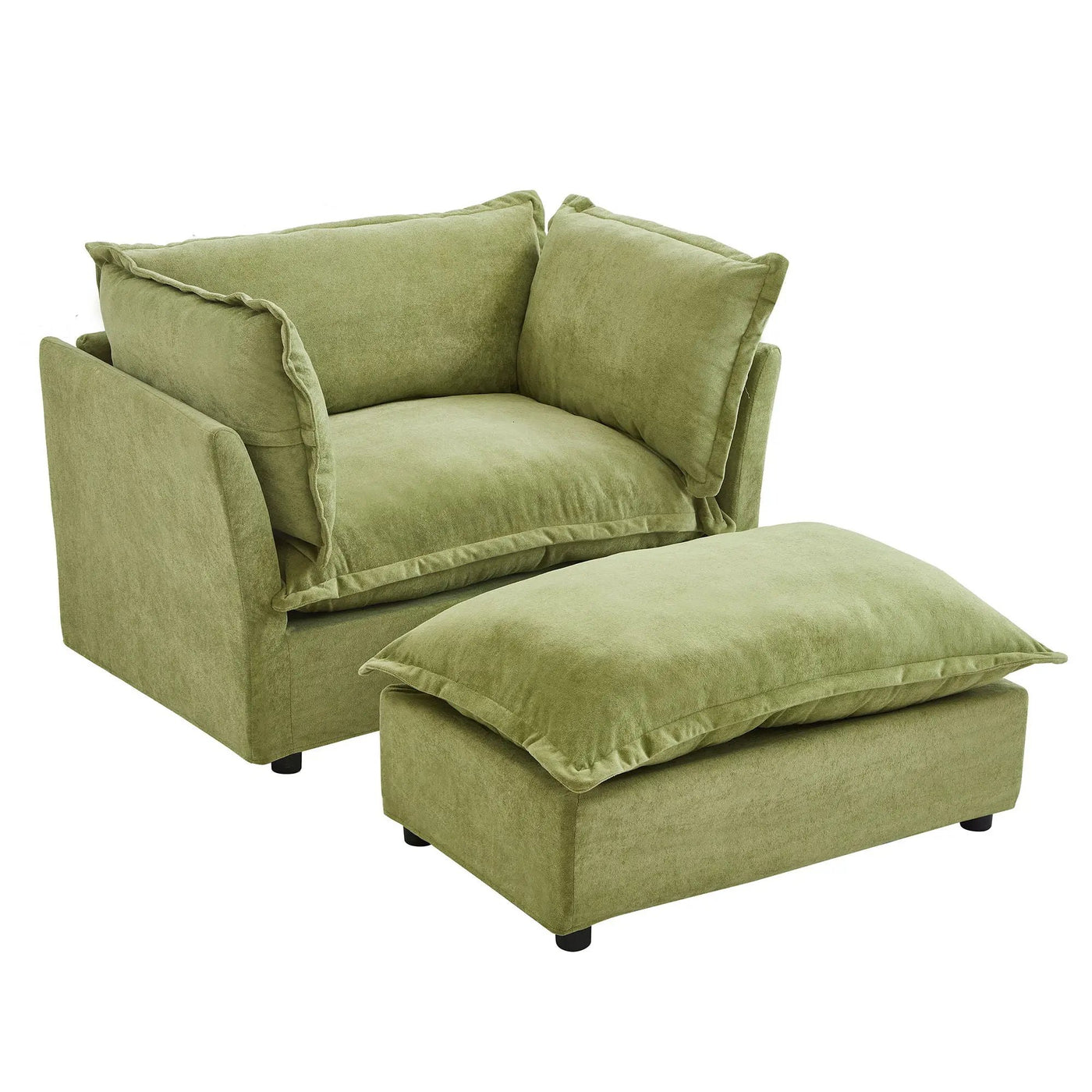 Modern Armchair Sofa With Movable Ottoman by HouseOfZazla