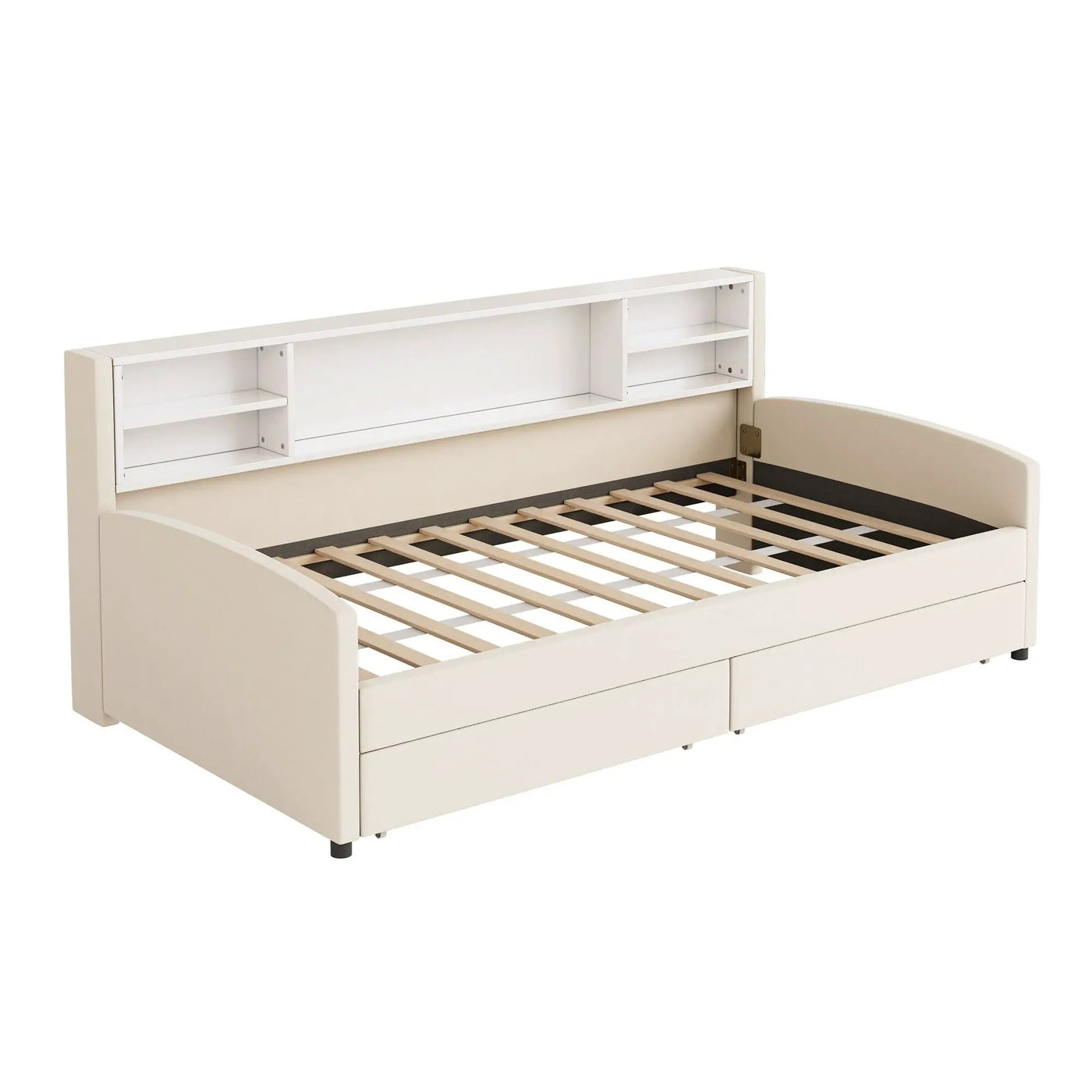 Luxurious Upholstered Platform Bed With Storage Drawers by HouseOfZazla