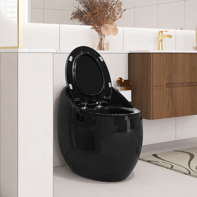 Modern Egg Shape Toilet 1.28 Gpf Single Flush Ceramic by HouseOfZazla