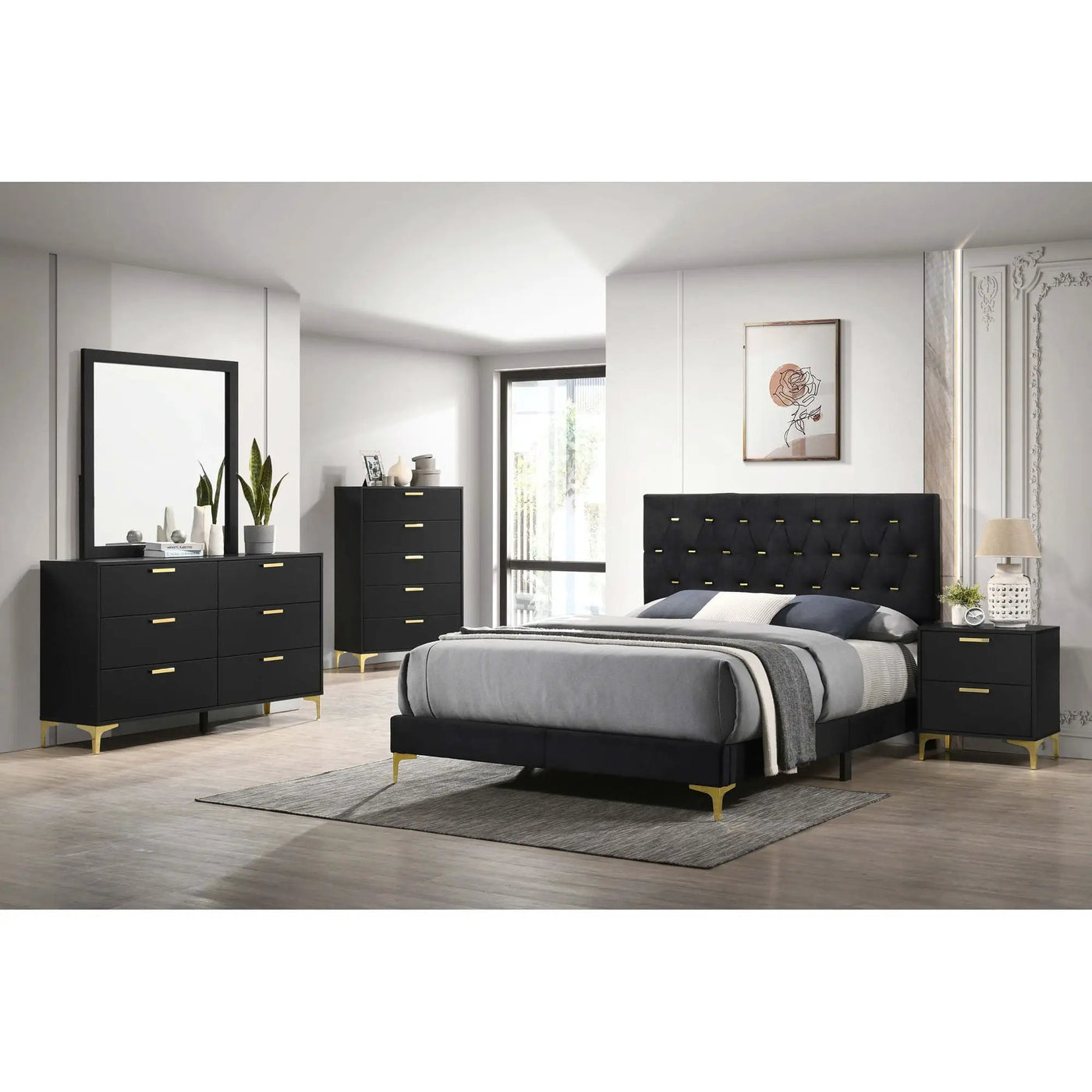 Lexie - Tufted Panel Bed by HouseOfZazla