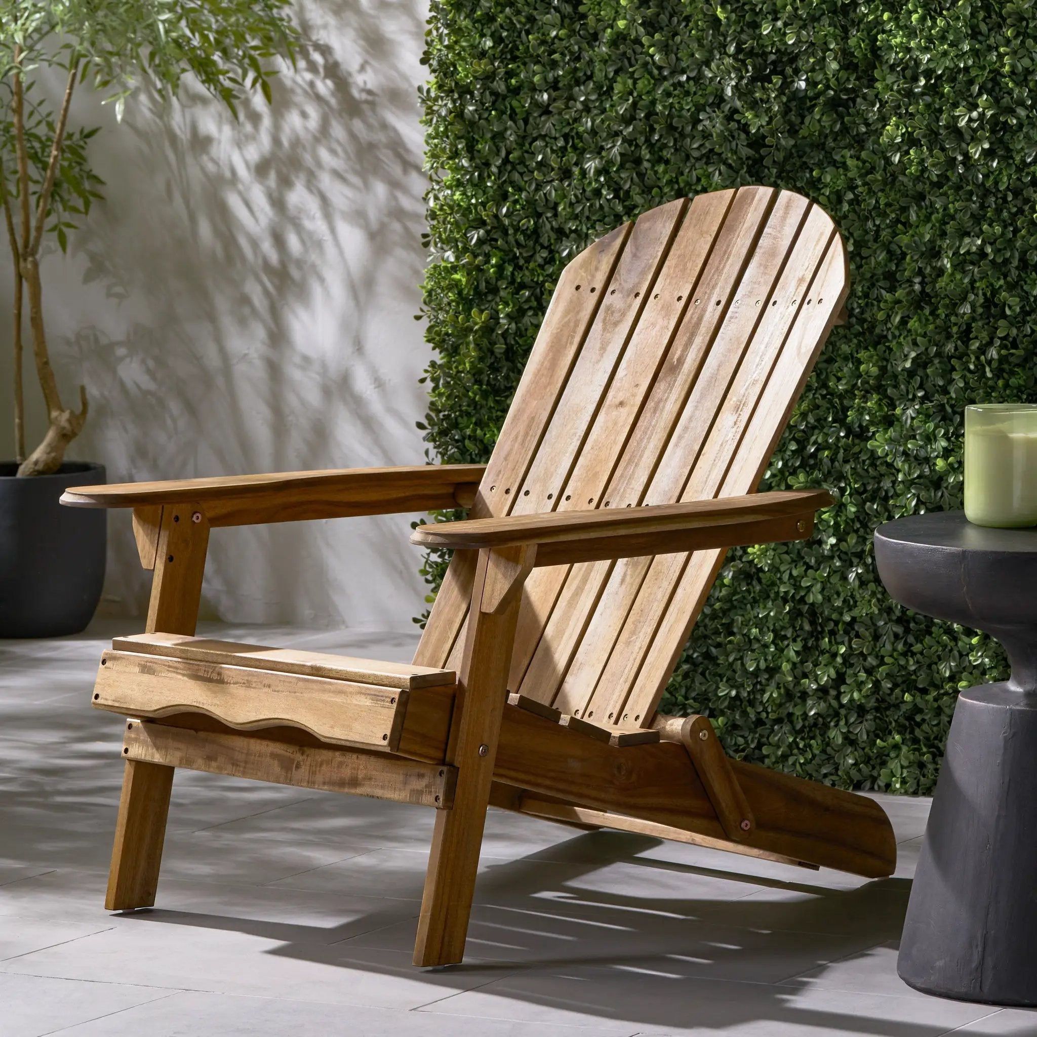 Folding Adirondack Chair Wooden Accent Furniture Lounge Chair by HouseOfZazla