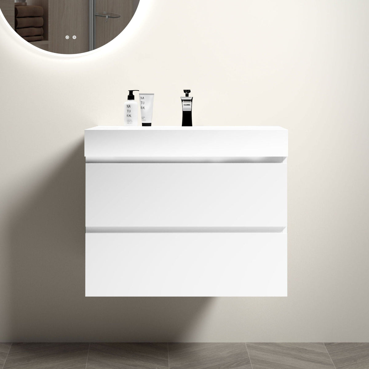Modern Floating Bathroom Vanity with Large Storage - White or Black, photo 3 of 40