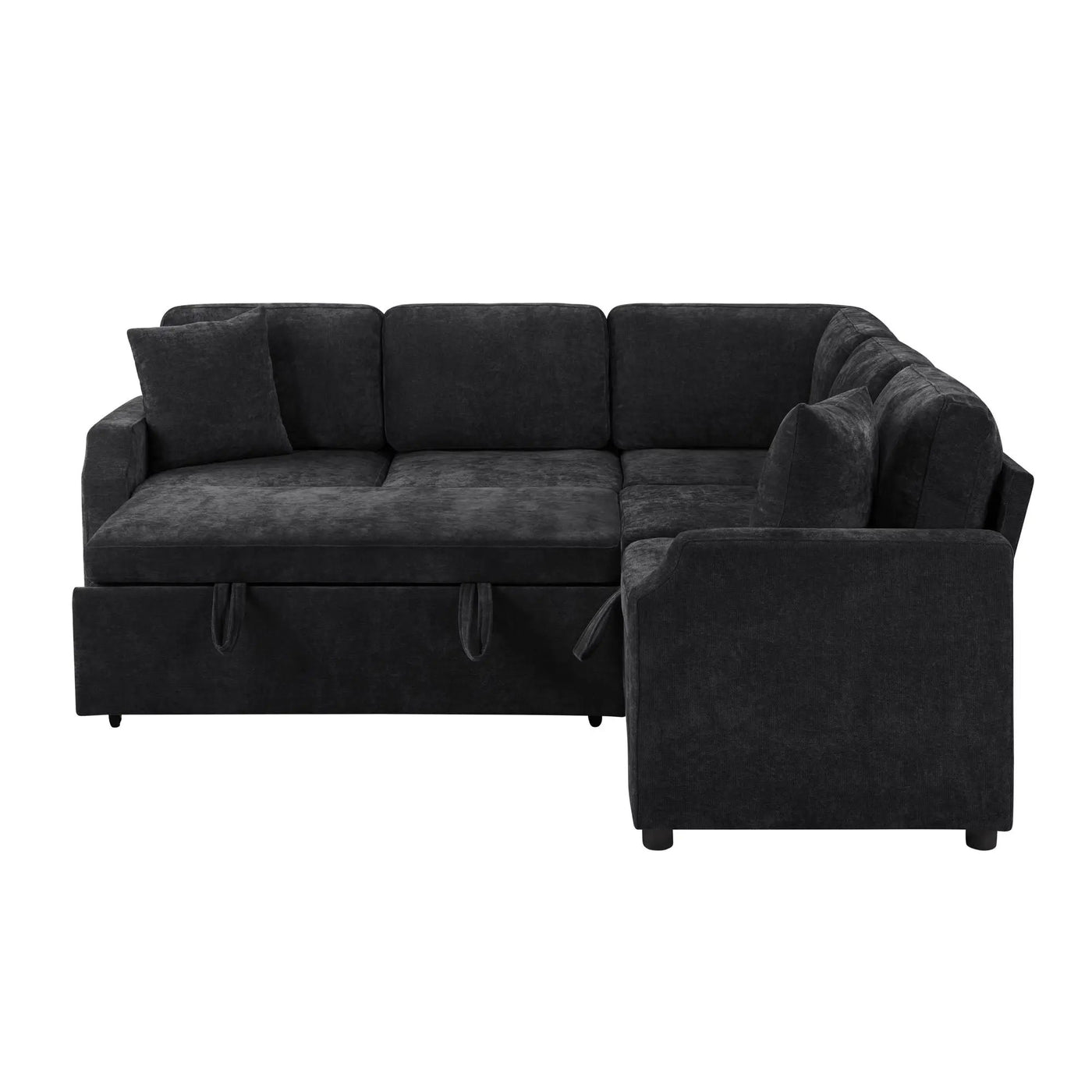 Modern L Shaped Sectional Sofa Bed With Hidden Storage Upholstery by Unique Piece Furniture
