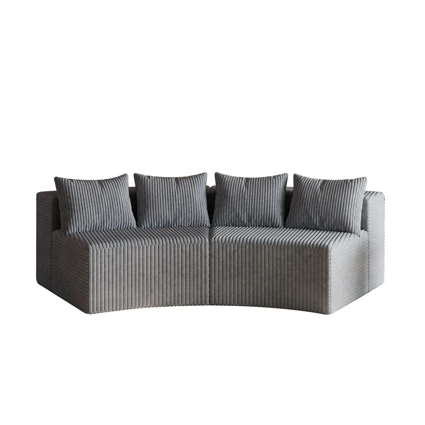Curved Sectional Sofa With 4 Pillows, Modular Semi Circular Design by HouseOfZazla