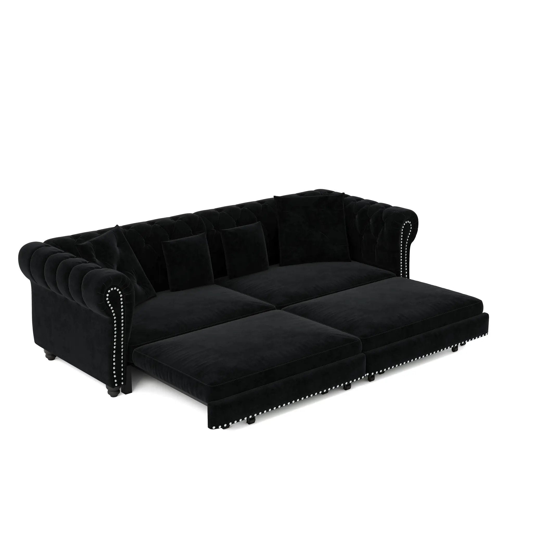 3 In 1 Convertible Sleeper Sofa Bed With Movable Ottoman by HouseOfZazla