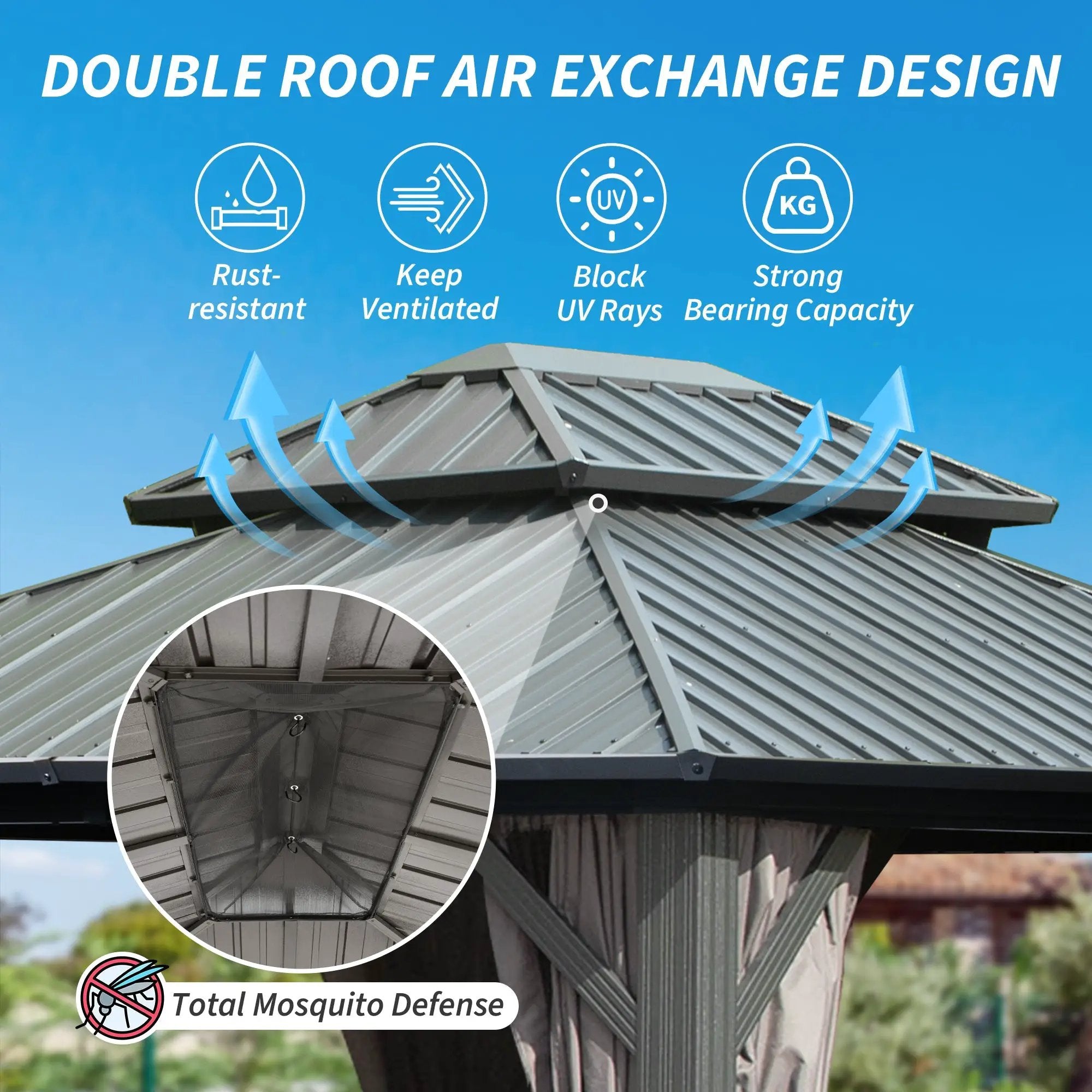 8' x 10' Hardtop Gazebo by HouseOfZazla