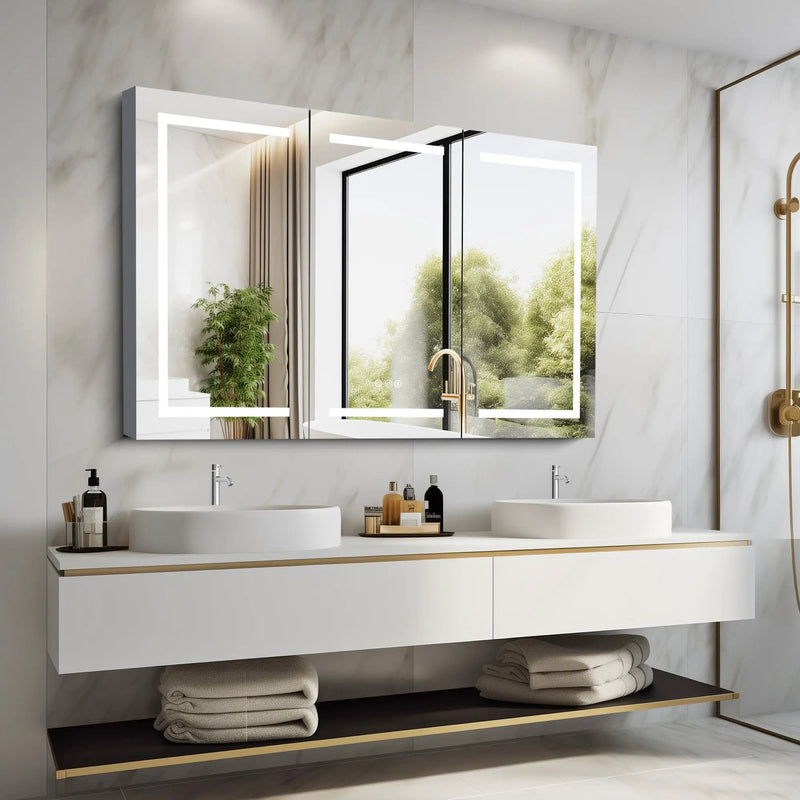 60 x 36 Inch LED Lighted Bathroom Medicine Cabinet by HouseOfZazla