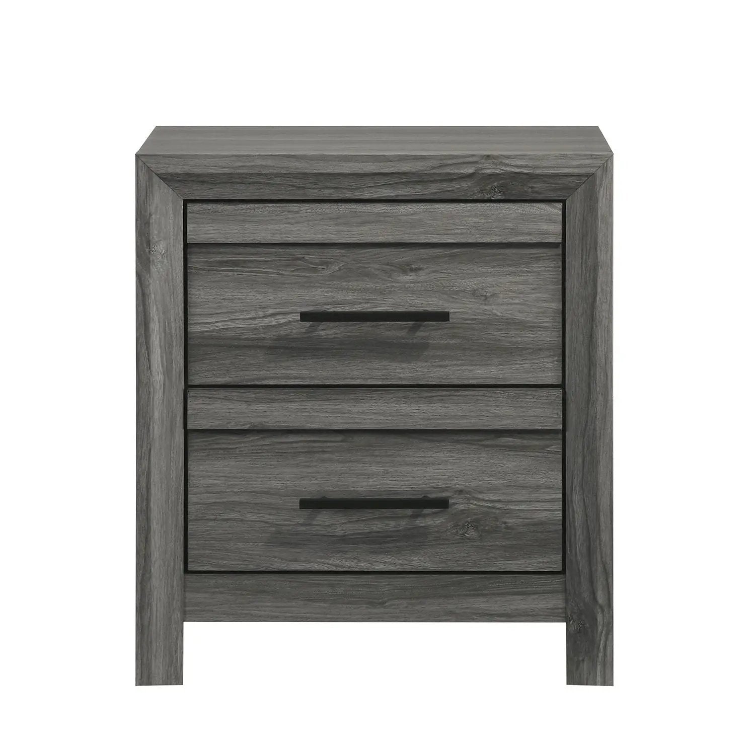 Denver - 2 Drawer Nightstand - Gray by HouseOfZazla