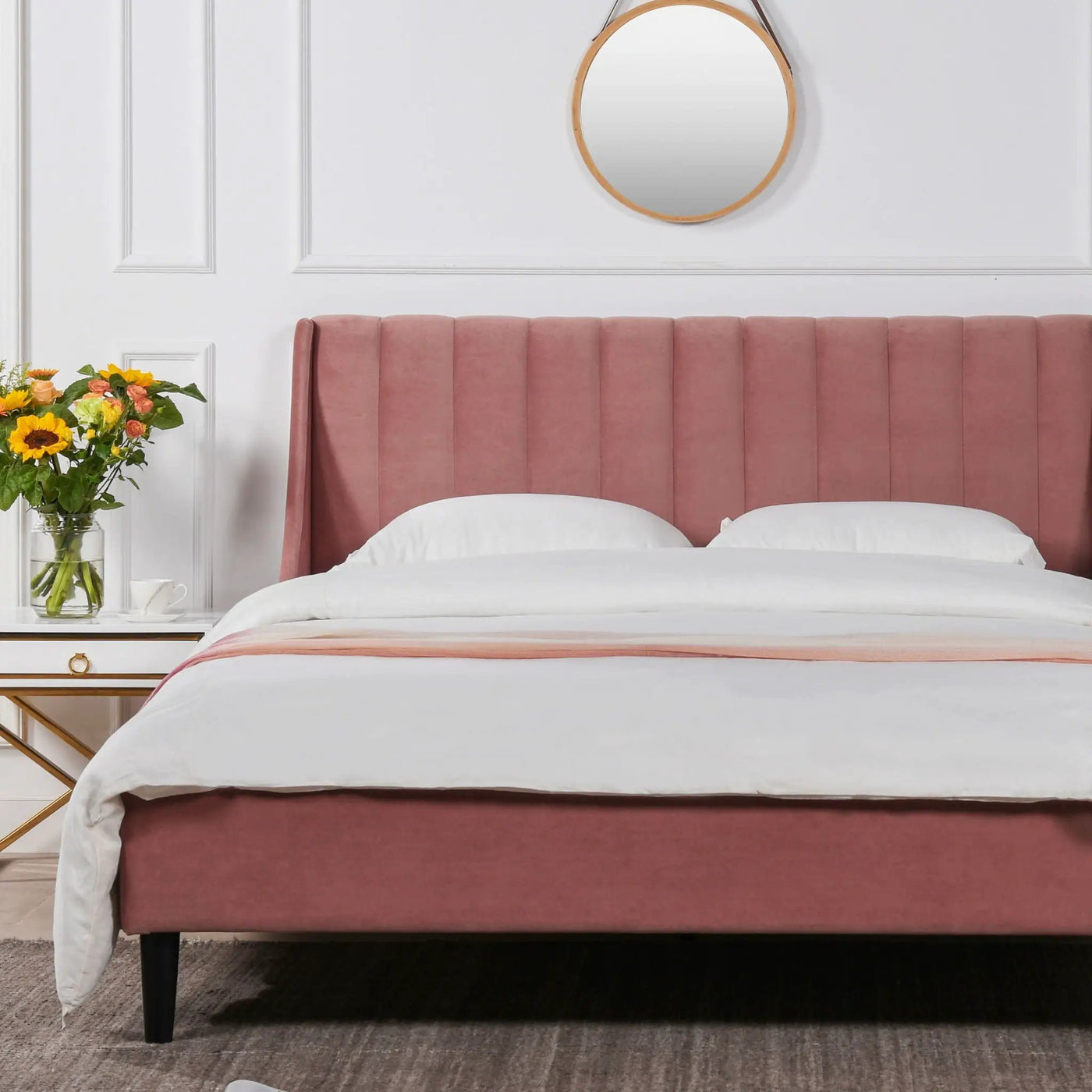 Aspen - Vertical Tufted Modern Headboard Platform Bed Set by Unique Piece Furniture