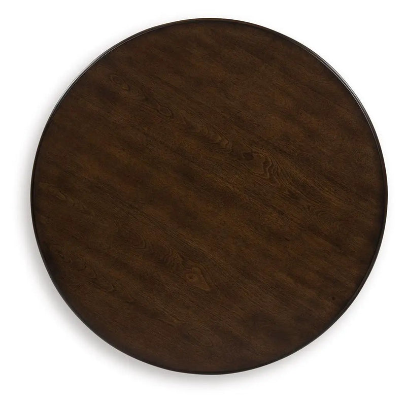 Frallyn - Round End Table - Dark Brown by Unique Piece Furniture