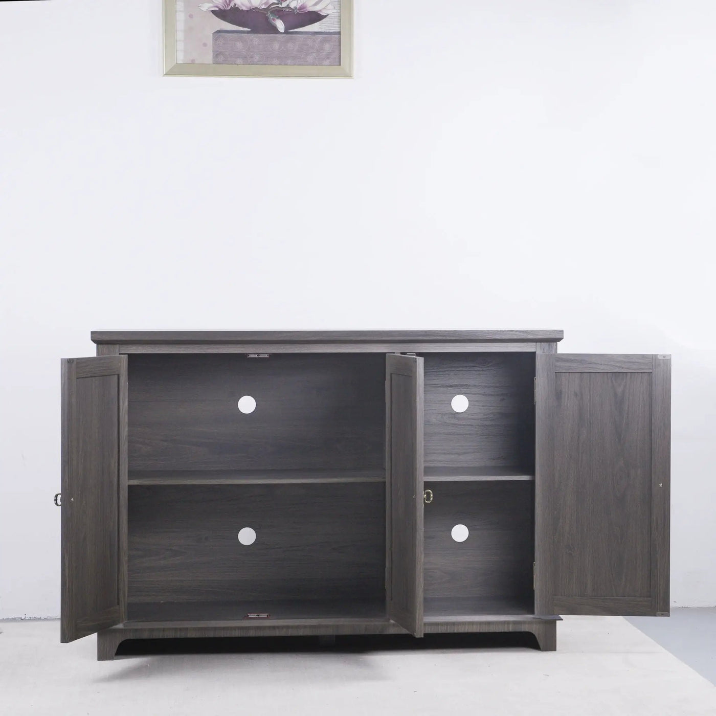 3 Door Mirrored Sideboard Cabinet With Adjustable Shelves by HouseOfZazla