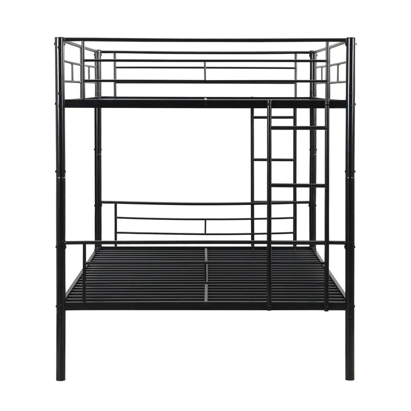 Modern Metal Bunk Bed, Full Over Full, No Box Spring Needed - Black by HouseOfZazla