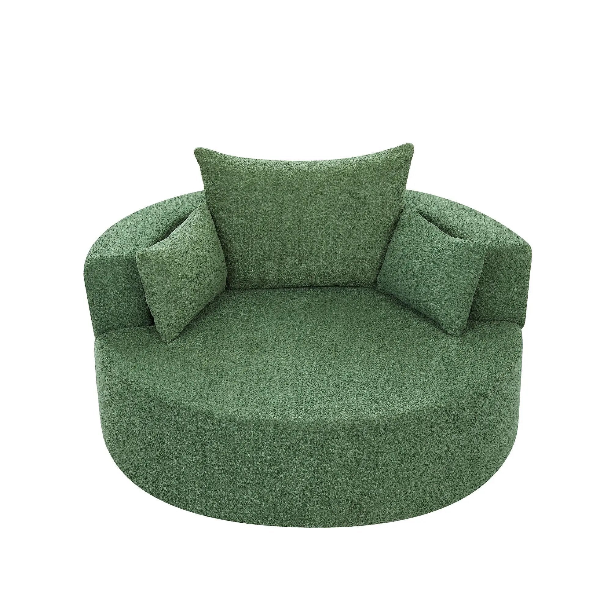 360° Swivel Accent Barrel Chair With 3 Removable Pillows For Living Room by HouseOfZazla