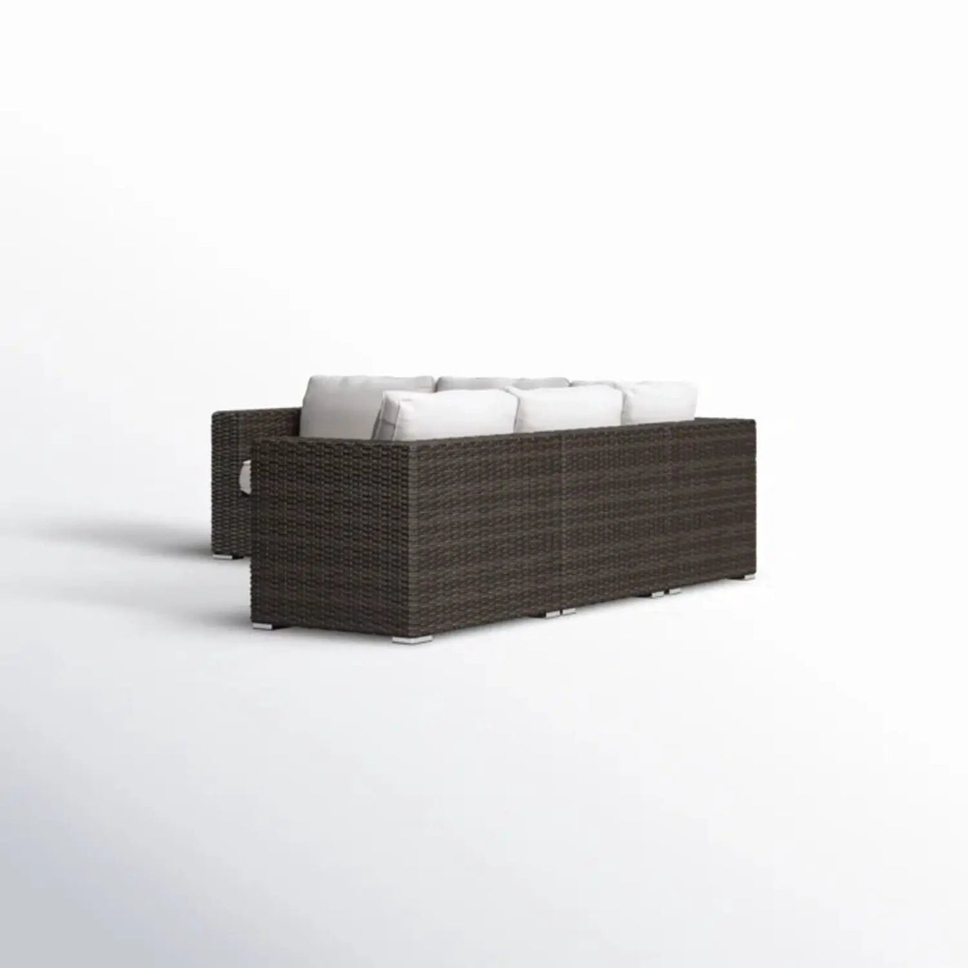 Luxurious Wicker Patio Sectional With Weather Resistant Sunbrella Cushions by Unique Piece Furniture