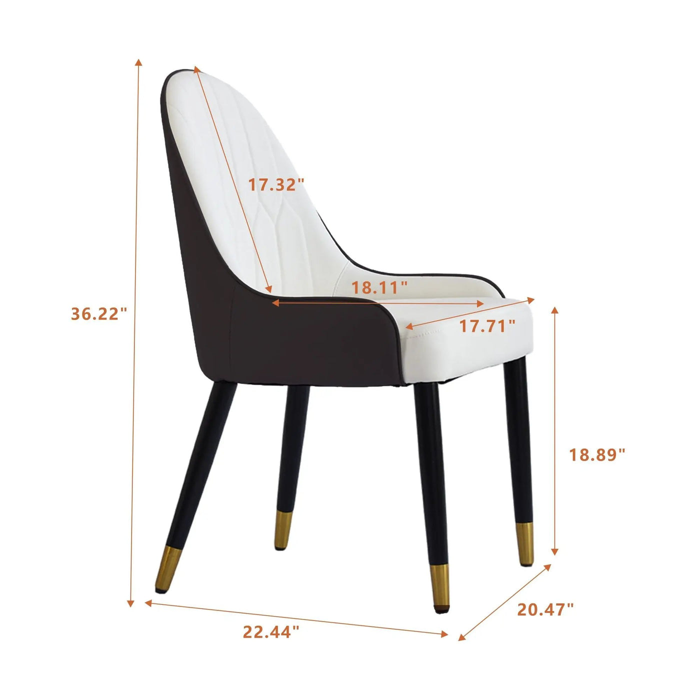 Modern Sponge-Filled Dining Chair, Solid Wood Metal Legs, Suitable For Restaurants, Living Rooms And Rooms (Set of 2) by HouseOfZazla