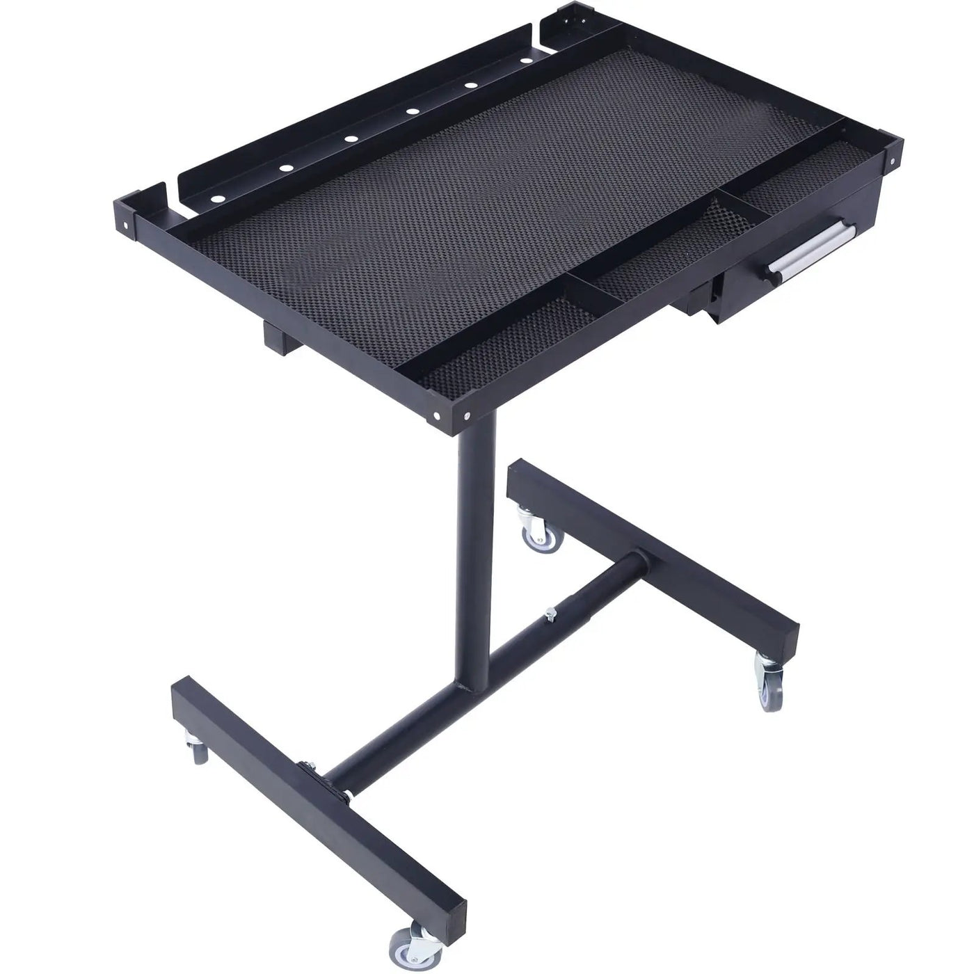 Adjustable Tear Down Work Table With Drawer For Garages, Repair Shops, And Diy, Portable, (4) 2.5" Swivel Casters, 220 Pound Capacity, Rubber Corners, Heavy Duty Steel by HouseOfZazla